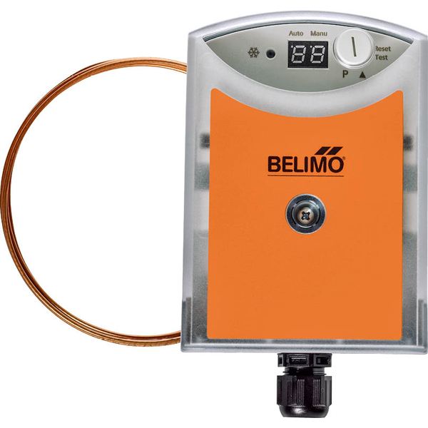 CAPTEURS ToR - Belimo  20DTS-1P3 - Surveillance du givre active, Commutateur, 0...10 V, 0...15°C, Capillarité 2 m, Réinitialisation manuelle ou automatique, LED