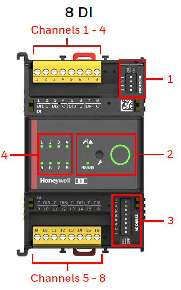  - Honeywell  IO-8DI-S-S - 8DI, SÉRIE, VIS TB – 2