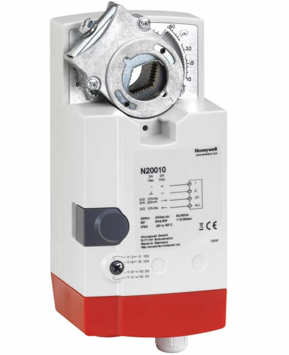 SERVOM. DE CLAPET D'AIR - Honeywell N2024 -  Actionneur de volet -  20 Nm -  24 VAC 2/3 Pts.