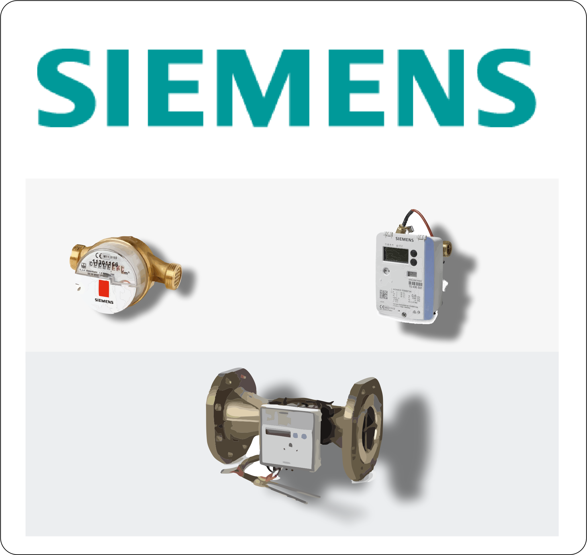 PACK Compteur - Siemens SET2-WFW30.D080  - SET composé du compteur & accessoires suivants :  WFW30.D080  + WFZ.R2 + WFZ311
