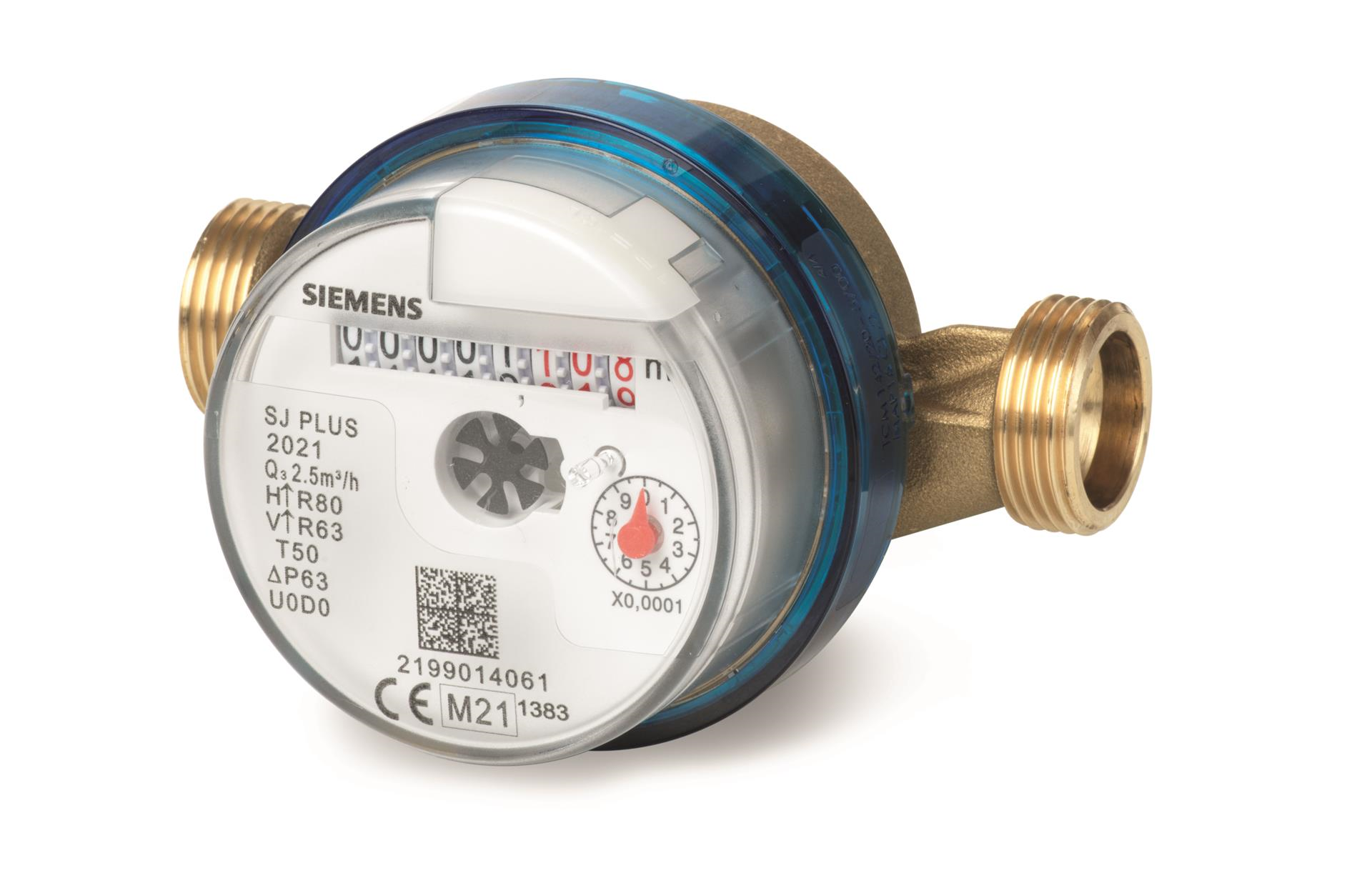 Compteurs de passage - Siemens  WFW240.D080 - Compteur mécanique d'eau Chaude 2.5m³/h 80mm