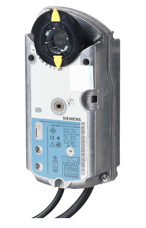 SERVOM. DE CLAPET D'AIR - Siemens GNA326.1E/12 -  Servomoteur pour clapet coupe feu avec ressort de rappel 7 Nm AC 230V 12x12 mm