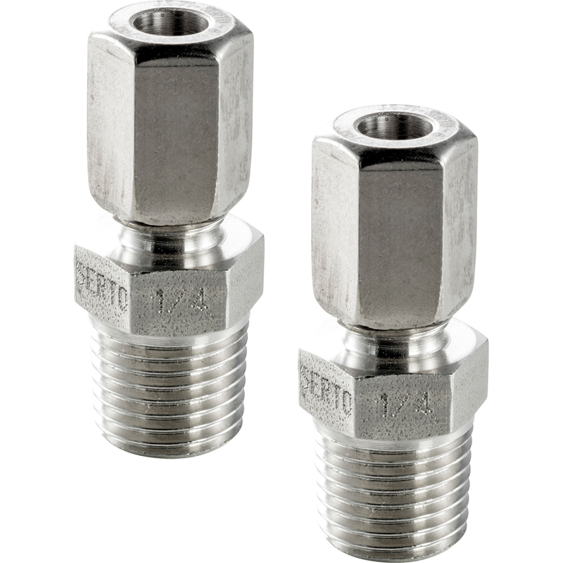 Accessoires - Thermokon 373401 -  Pression Accessoires Jeu raccordement à vis Ø=6 mm laiton (2 pièces)