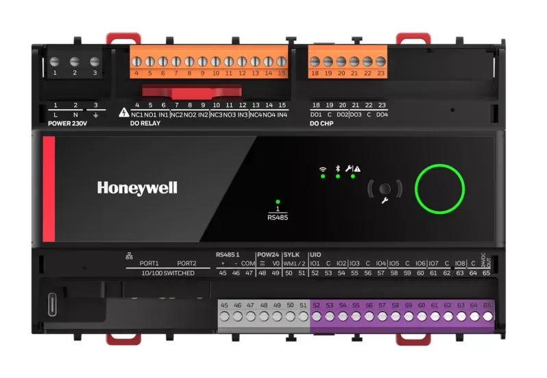 Honeywell UN-RS0844ES230NMC - Optimizer Unitary - contrôleur programmable: BACnet IP (10Base-T): 8UIO: 4SSR: 4 relais: 230VAC: version S