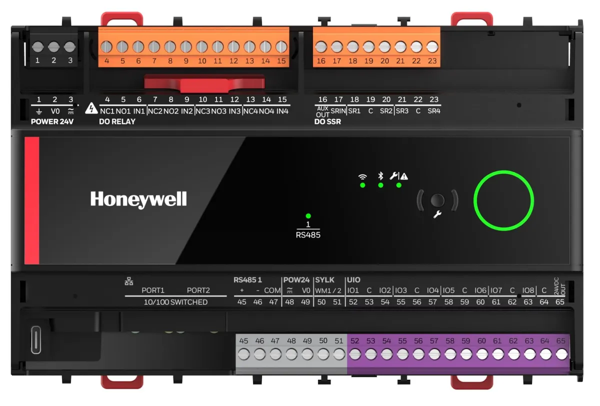 Honeywell UN-RS0844ES24NMC - Optimizer Unitary - contrôleur programmable: BACnet IP (10Base-T): 8UIO: 4SSR: 4 relais: 24VAC: version S