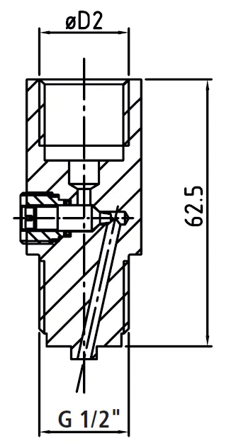 Accessories - Honeywell DMW - Water hammer arrestor DMW. Straight male plug M12x1 ST12-5-G.