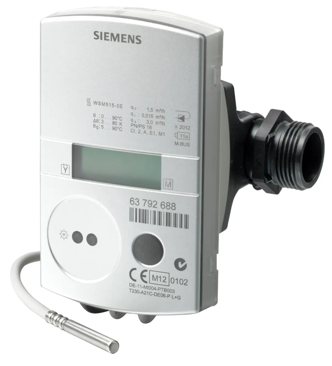 Compteurs d'énergie - Siemens WSM515-FE - Compteur ultrason WSM6 1.5m³/h (15…105°C) (piles 11a) 110 mm 3/4"