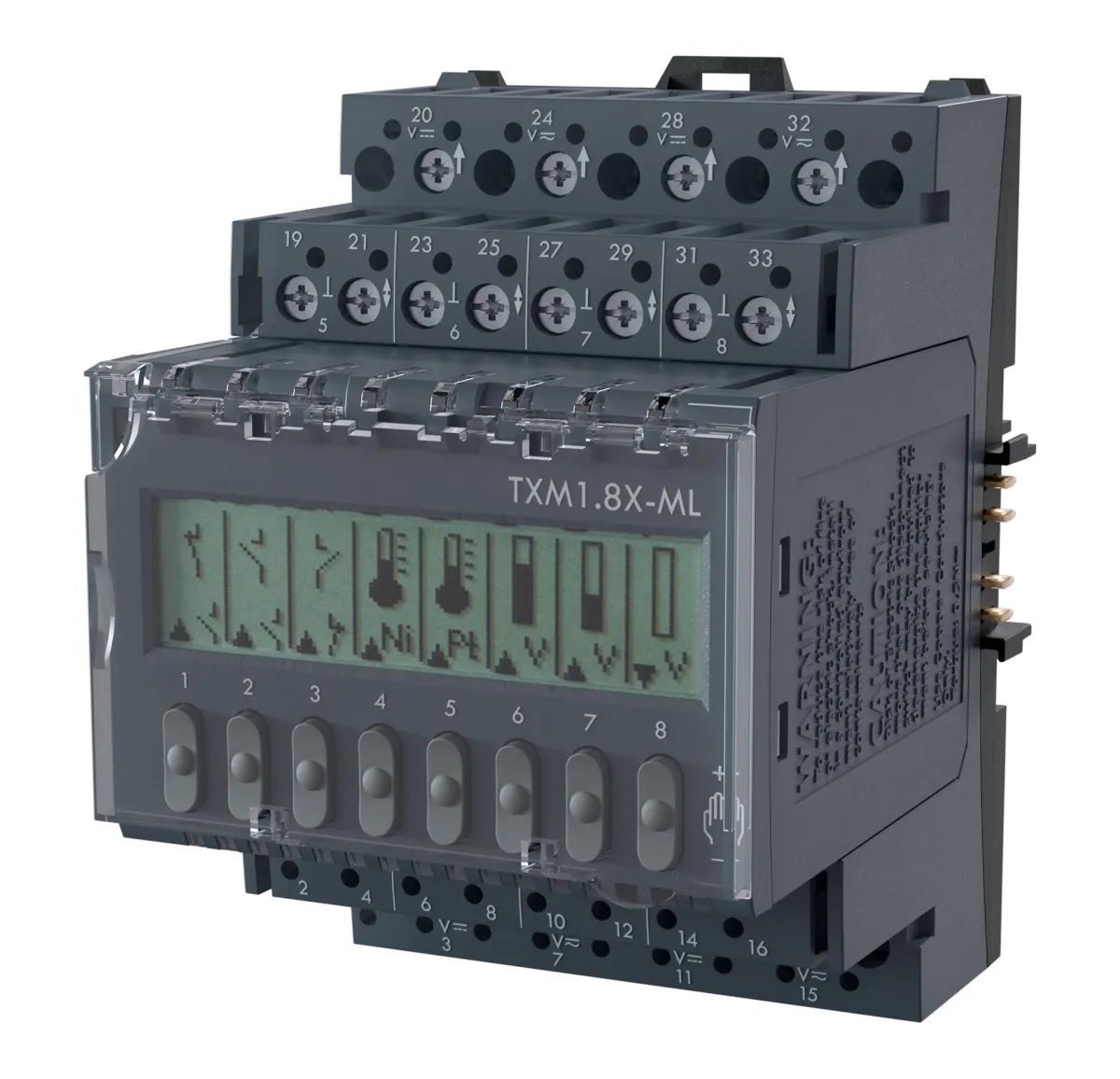 Siemens TXM1.8X-ML - Module 8 E/S Universelles 4..20mA Avec Dérogation Et Afficheur Lcd