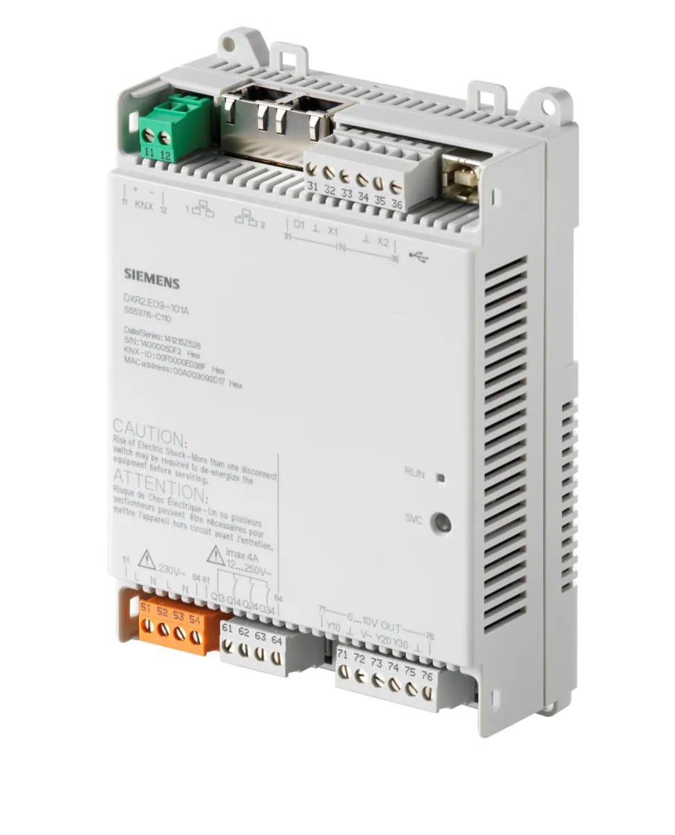 Siemens DXR2.E09-101A - Contrôleur Tra Compact 230V Bacnetip KNX (3S Relais, 3S 0-10V)