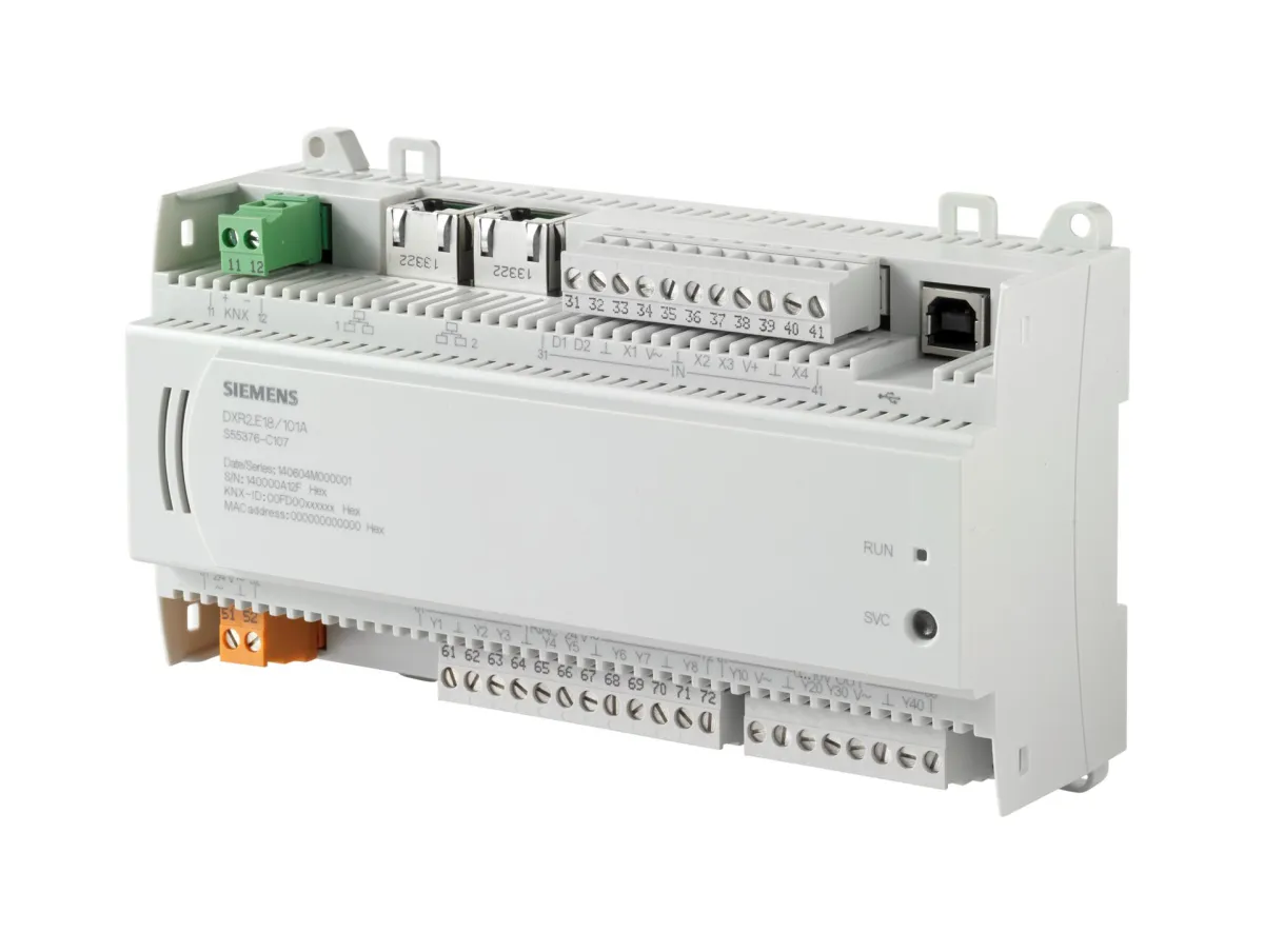 Siemens DXR2.E18-101A - Compact Tra Controller 24Vac Bacnetip KNX (8O Triac 24Vac, 4O 0-10V)