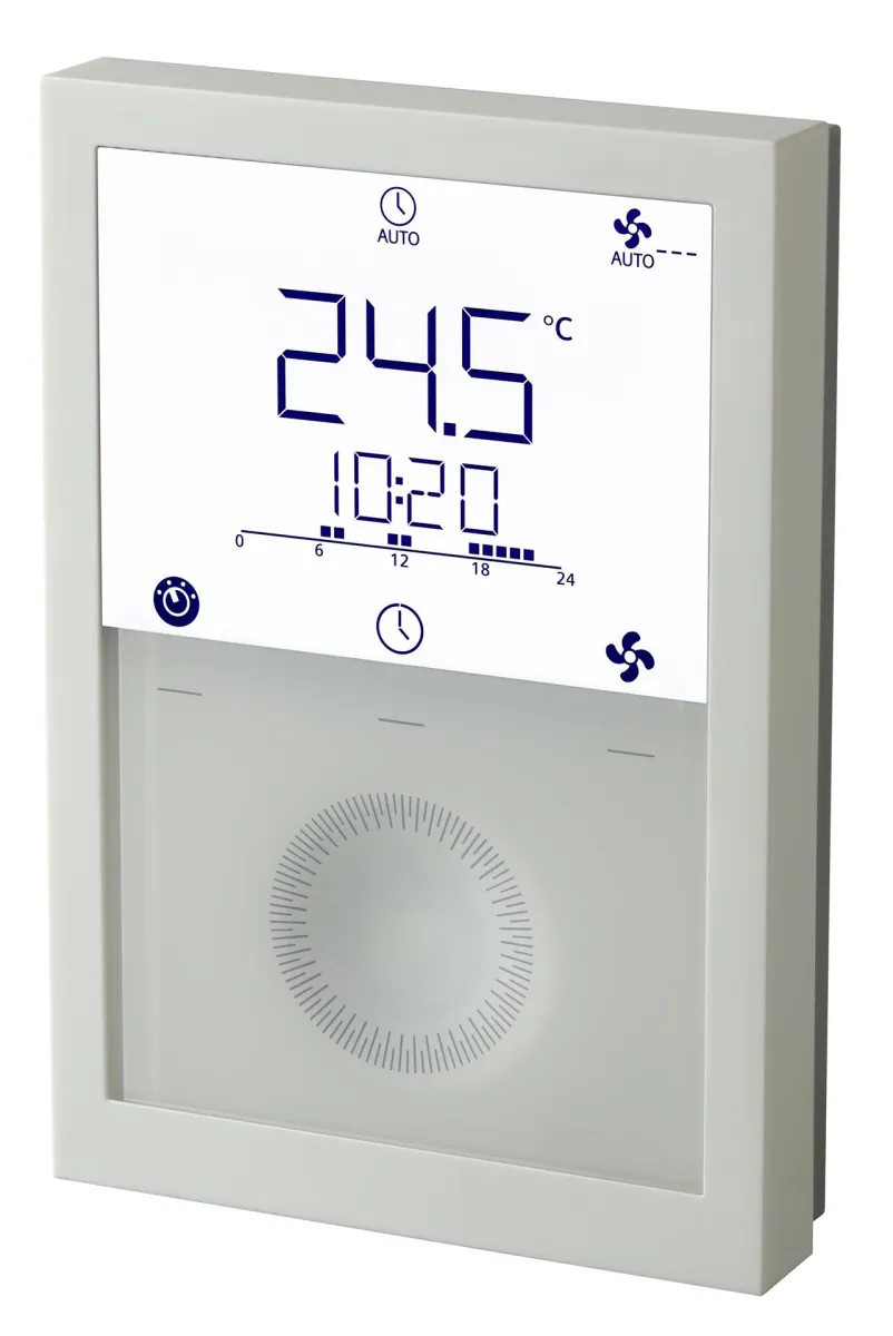 Siemens RDG260T - Thermostat d'ambiance autonome. Sorties modulantes (CC) ou marche/arrêt. Ventilo-convecteur (3 vitesses / ventilateur DC) ou applications universelles.