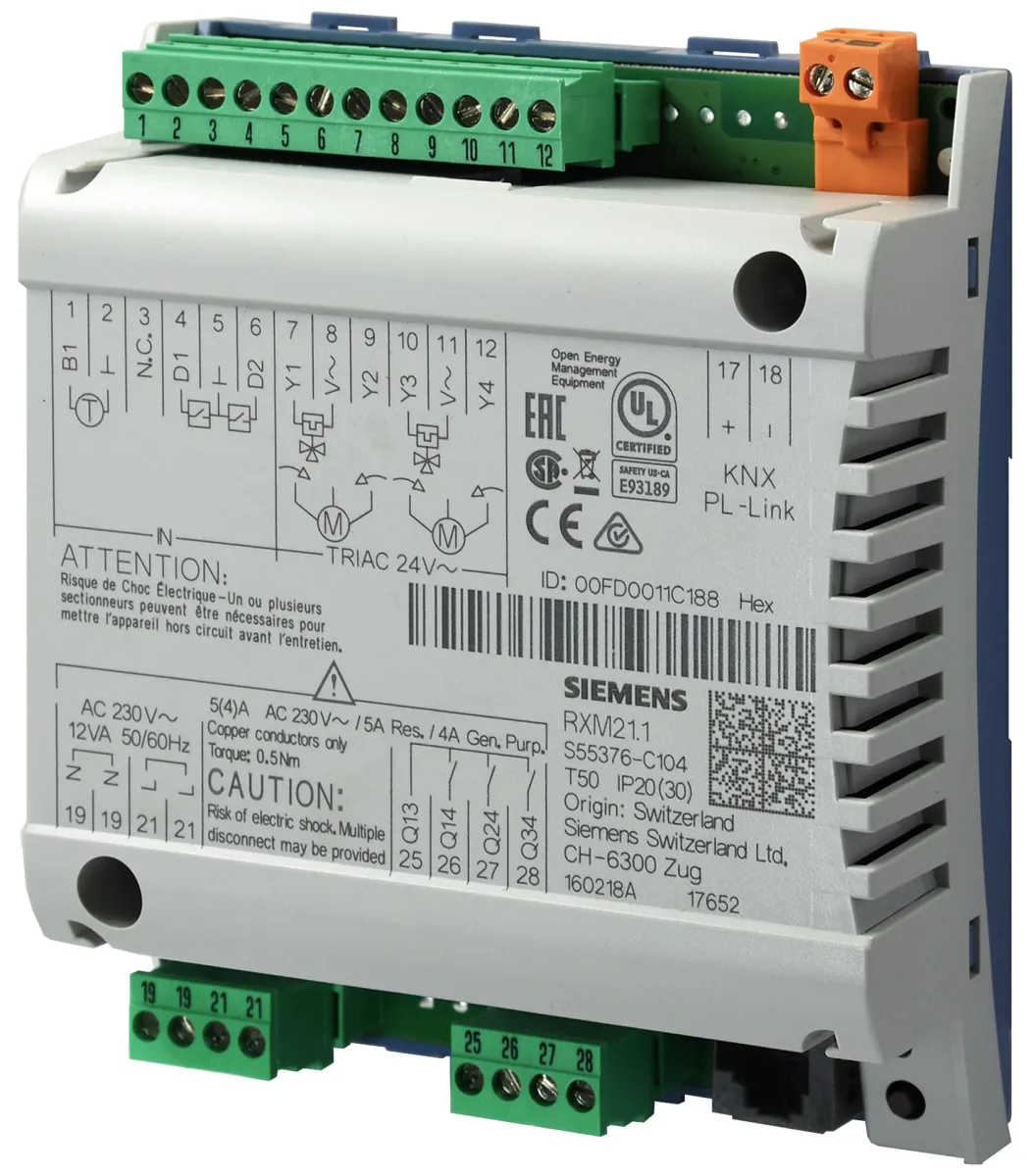 Siemens RXM21.1 - Module Extension Pl-Link Pour Pxc3 Vc 4T 3Vit. Vanne 24Vac Th Ou 3Pts