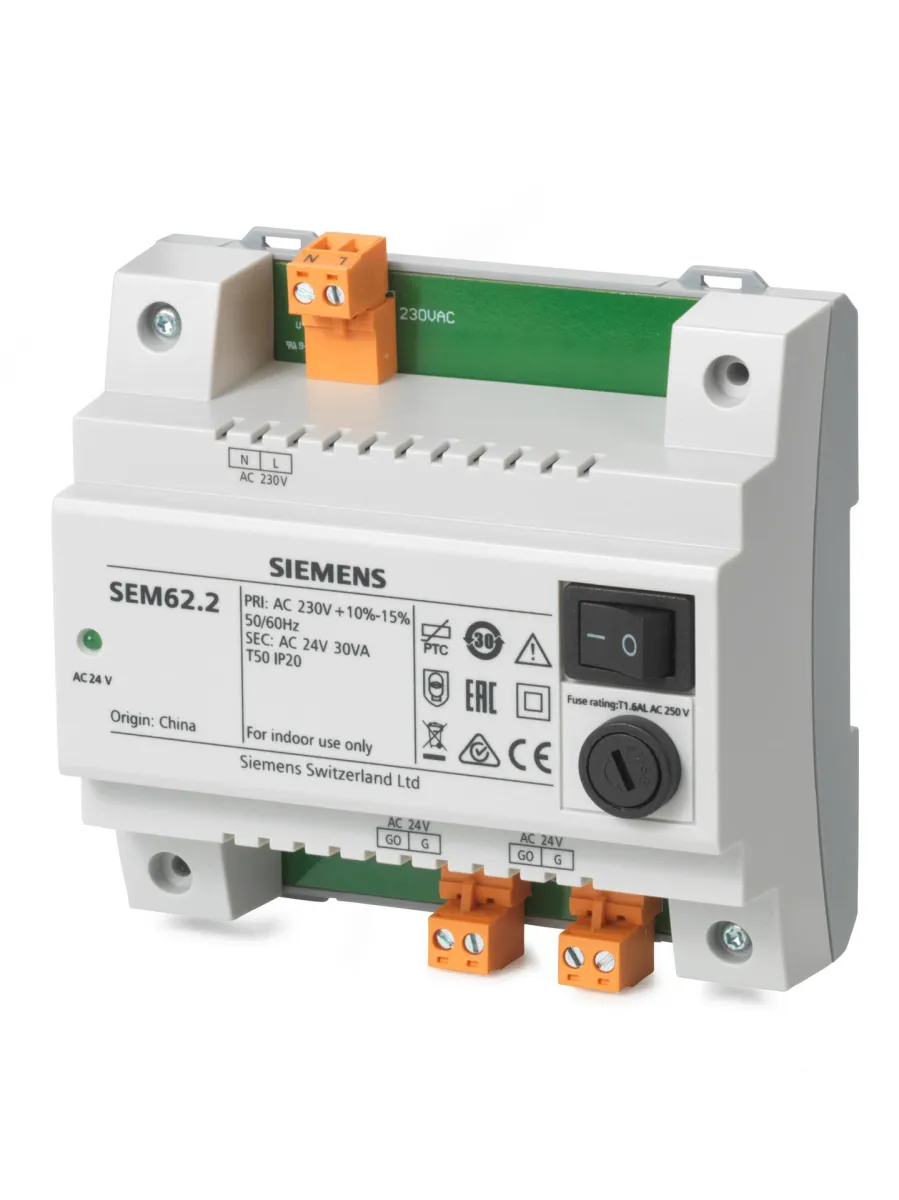 Siemens SEM62.2 - Transformateur (Ip20) 230V~ / 24V~ 30Va
