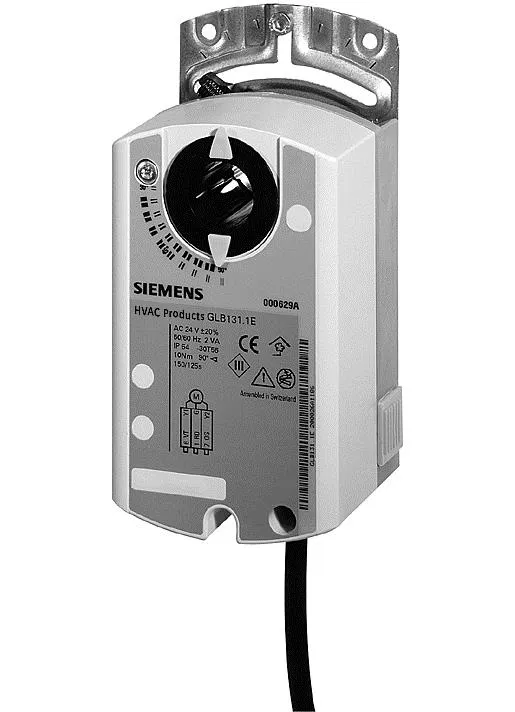 Siemens GLB164.1E - Servomoteur De Clapet D'Air Rotatif. Ac/Dc 24 V. Dc 0...35 V Réglable. 10 Nm. 150 S. 2 Interrupteurs Auxiliaires