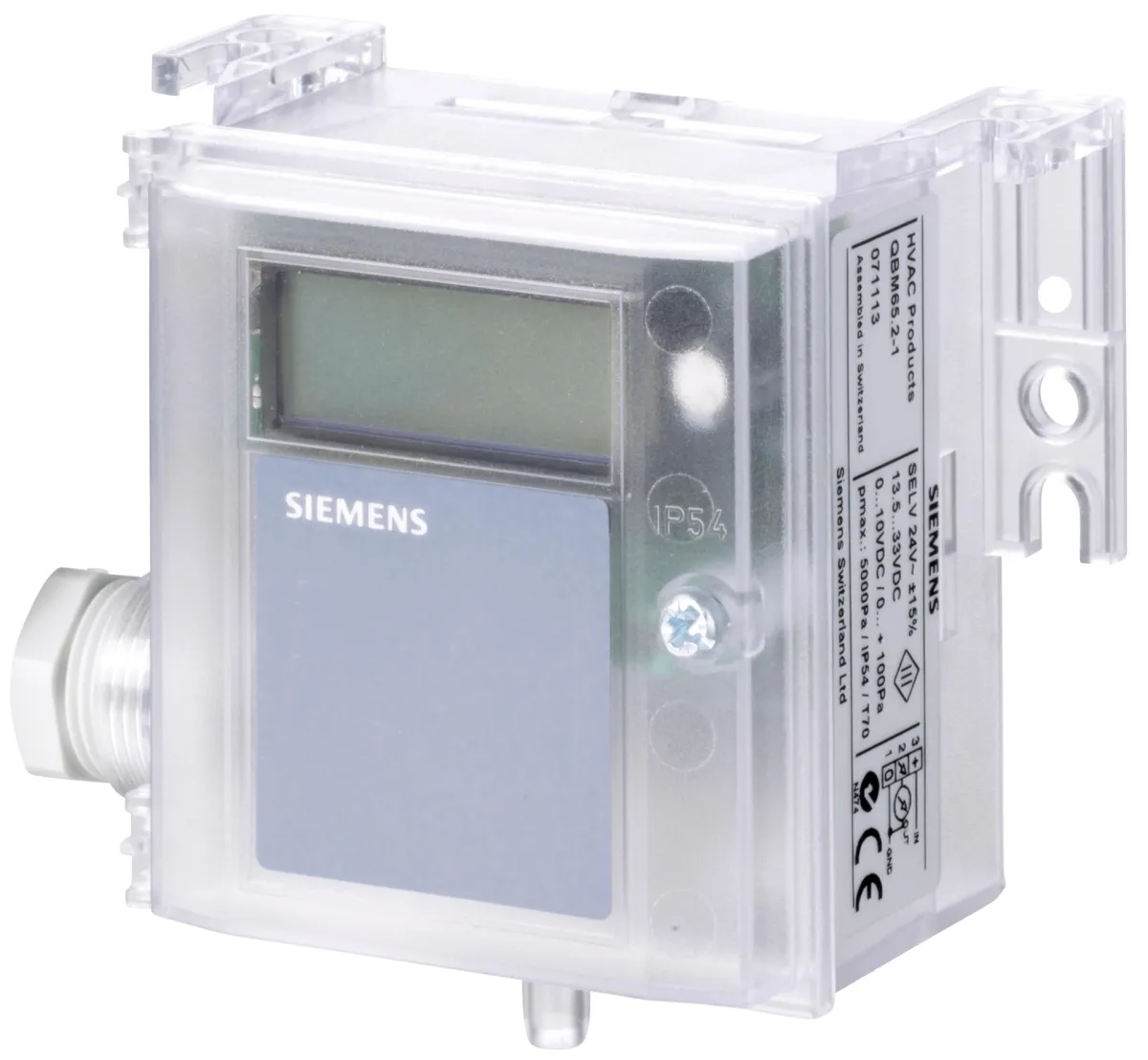 Siemens QBM3020-3D - Sonde pression diff. linéaire 100/300 Pa-Qualité supérieure