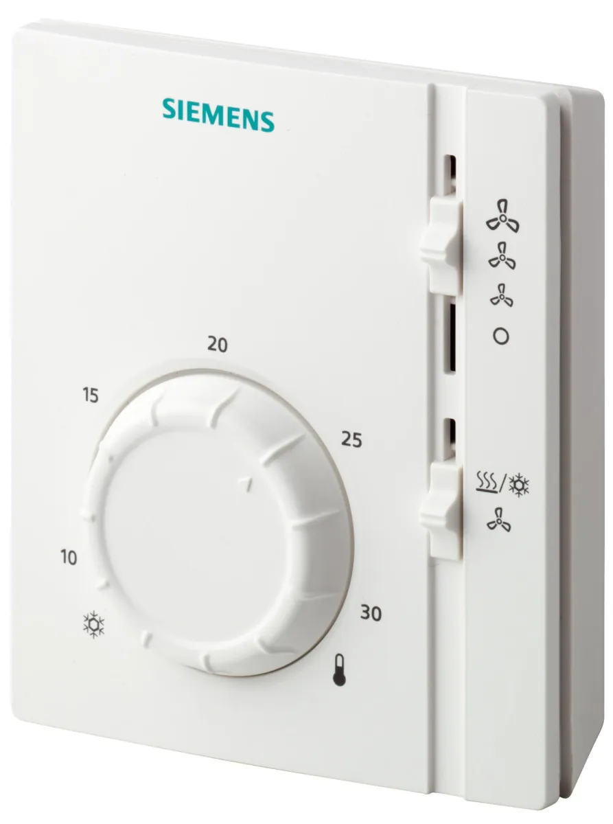 Simple thermostats - Siemens RAB11.1 -FCU room thermostat 2-pipe Heat/Cool/Fan