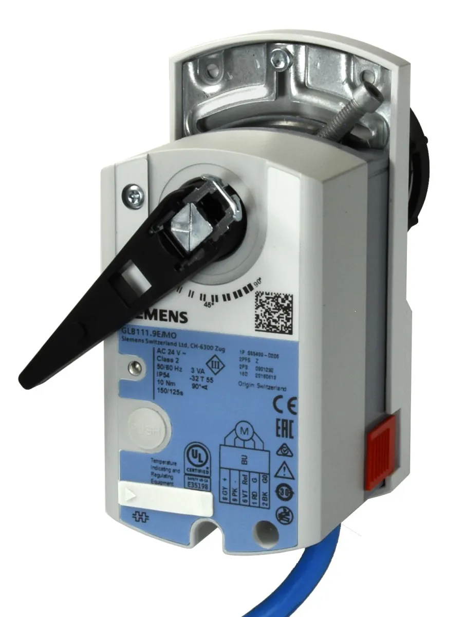 Electric actuator - Siemens GLB111.9E/MO - Rotary motion, With communication, AC 24 V, , 10 [Nm]