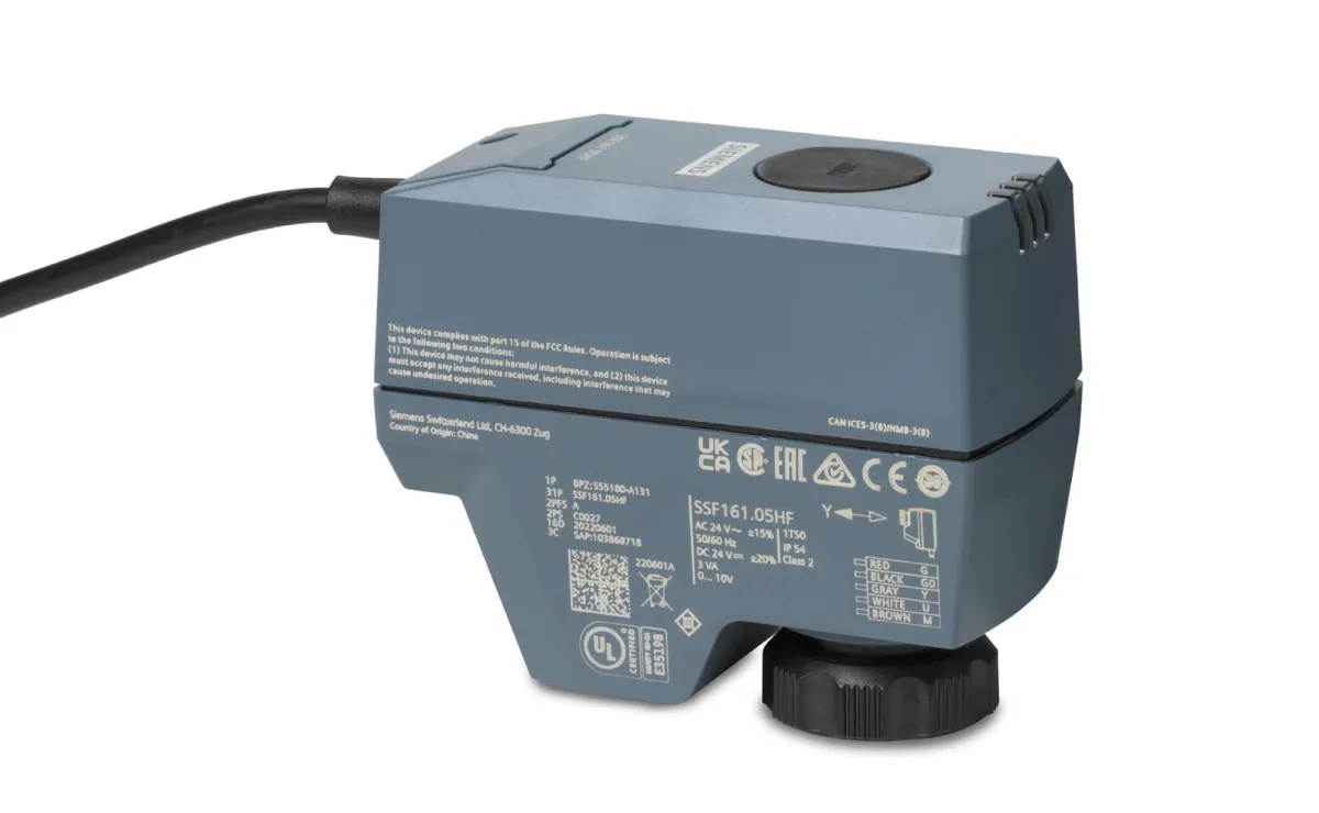 Electric actuator - Siemens SSF161.05HF - Linear motion, DC 0...10 V, AC 24 V, DC 24 V, , 200 [N]