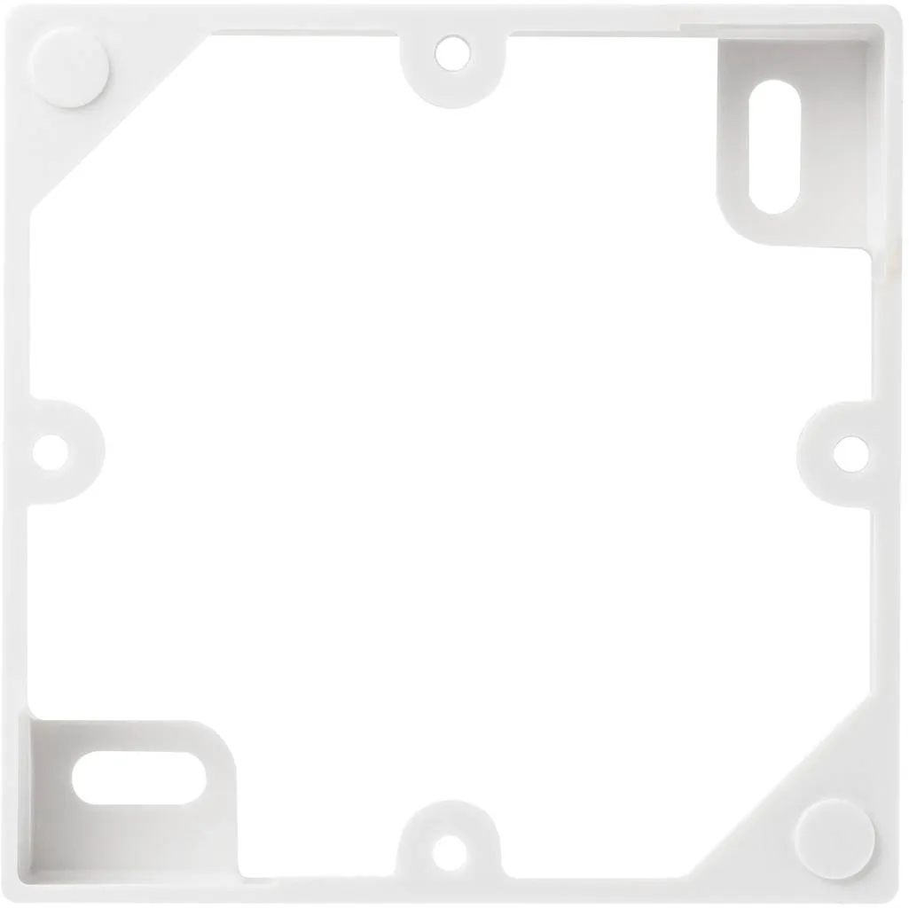 Accessories - Thermokon 795050 - PC V0 frame for surface mounting NOVOS 3 / WRF04 pure white, fixing set with wall plugs and screws (2x each) included