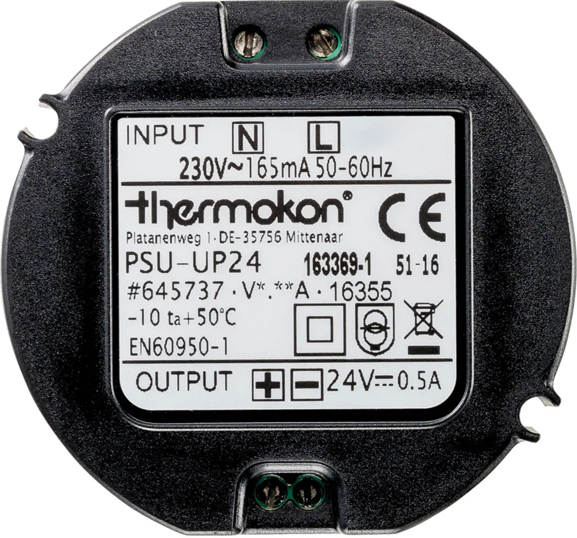 Accessories - Thermokon 645737 - PSU-UP24 – flush-mount power supply 24 V