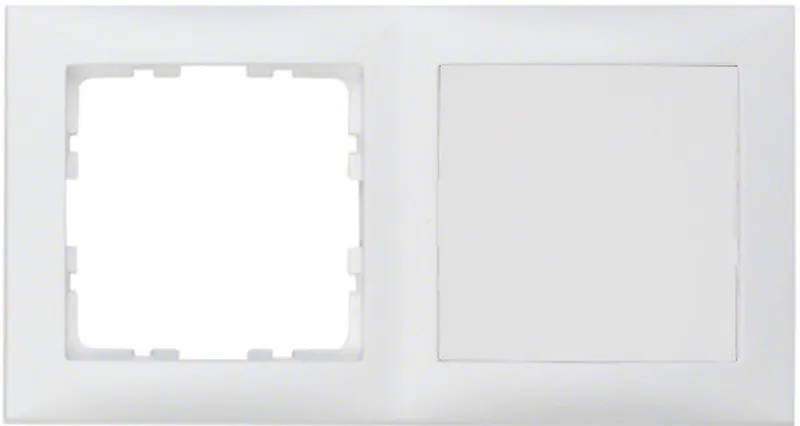 Accessories - Thermokon 750257 - Housing/housings protection Frame set 2x Berker S.1 polar white matt with blank cover