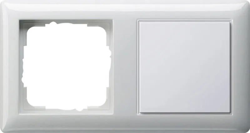 Accessoires - Thermokon 761741 - Protection boîtier/boîtiers Ensemble cadre 2x Gira Standard 55 blanc pur brilliant avec couverture aveugle