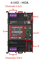 Honeywell IOD-4UIO-S-S - 4UIO, SÉRIE, AFFICHAGE HOA, VIS TB – 3