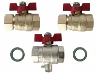 Accessoires - Siemens HMXI-K001002 - Installation Set Rp ¾“- Ball Valve Rp ¾“ With Coupling Nut G ¾“ And Flat Gaskets