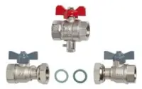 Accessoires - Siemens HMXI-K001003 - Installation Set Rp 1“- Ball Valve Rp 1“ With Coupling Nut G ¾“ And Flat Gaskets