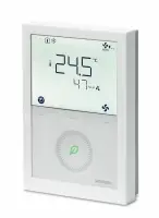 Siemens RDG200KN - Thermostat de pièce communicant en KNX. Sorties de régulation modulantes (Chrono-proportionnelles ou 3-points) ou Tout-ou-Rien; Ventilateur (3-vitesses ou 0/10V DC) ou applications universelles