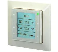 Siemens QMX3.P36F - Flush-Mount Sensor T + LCD (IAQ Display, Green Leaf) – 1