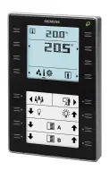 Siemens QMX3.P37-1BSC - Unité De Commande D'Ambiance KNX Avec Capteur De Température, Écran Rétroéclairé Segmenté, Touches Tactiles Configurables, Écran Led, Noir – 1